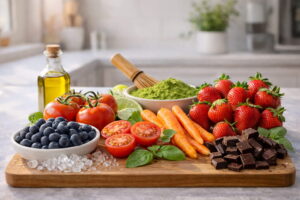 Lebensmittel als Sonnenschutz