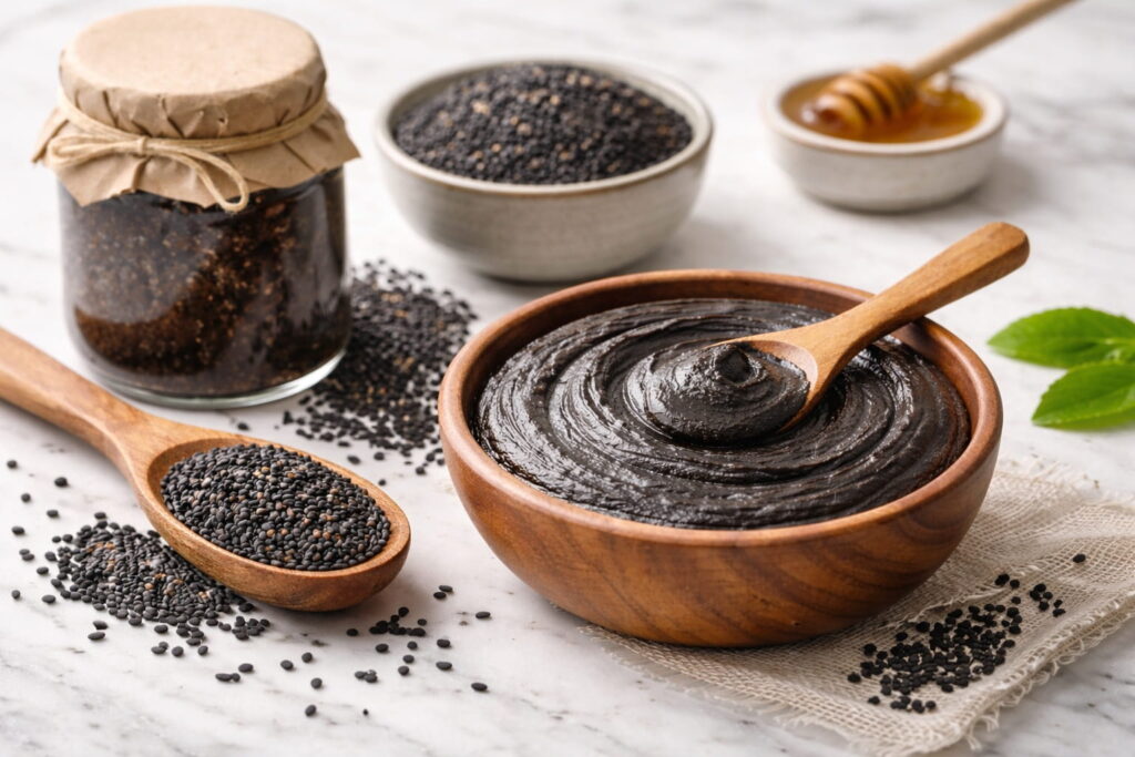 schwarzer sesam anti-aging food